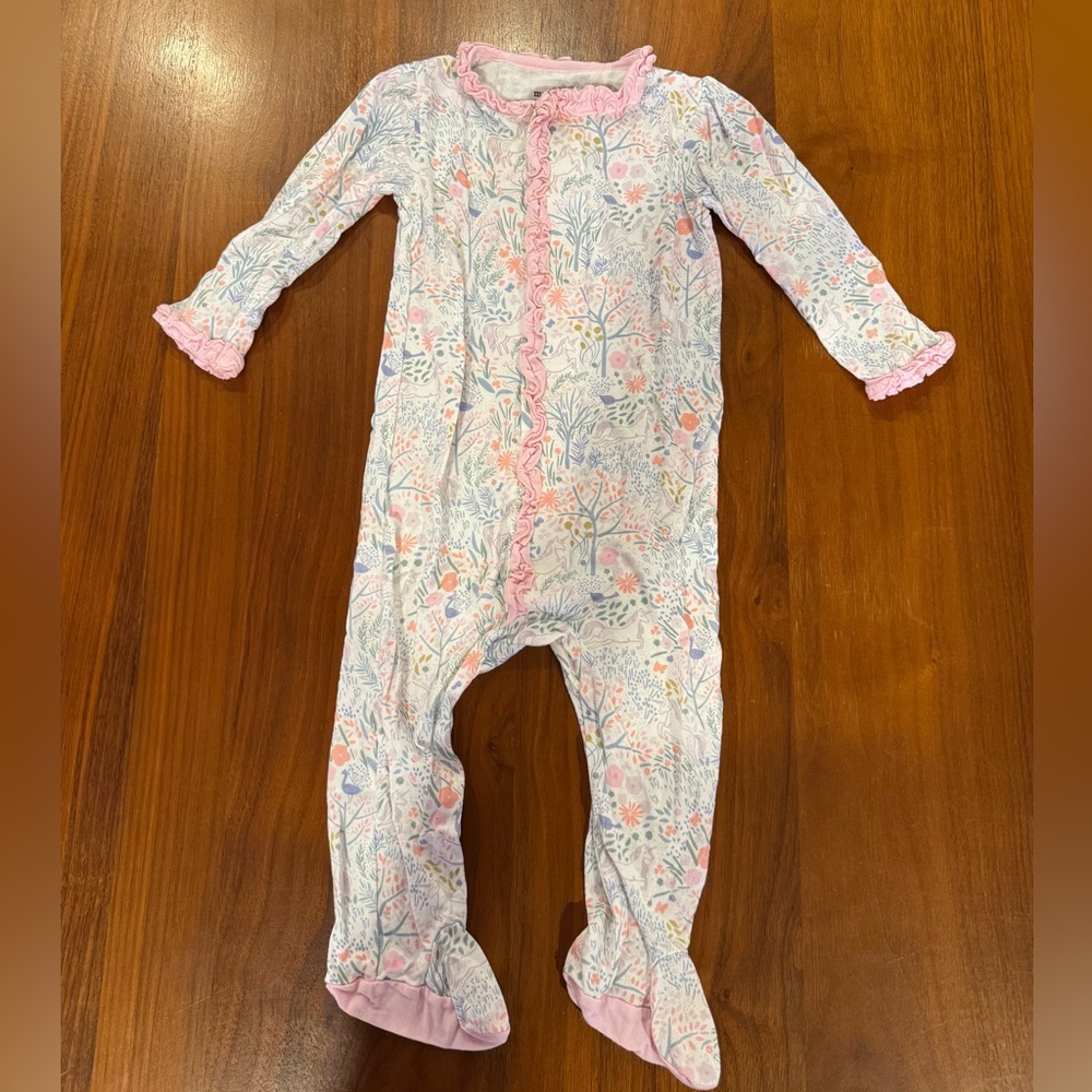 Magnetic Me Pink Floral Kids Footie